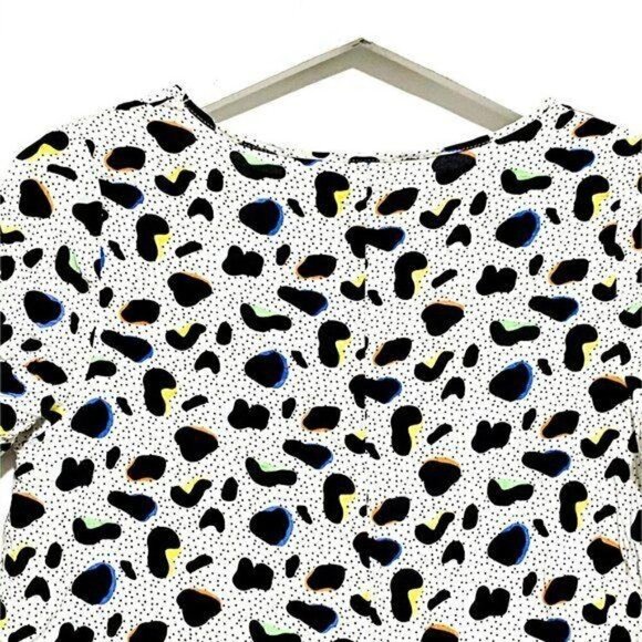 ASOS printed short sleeve blouse with peplum hem,0 - Picture 6 of 8